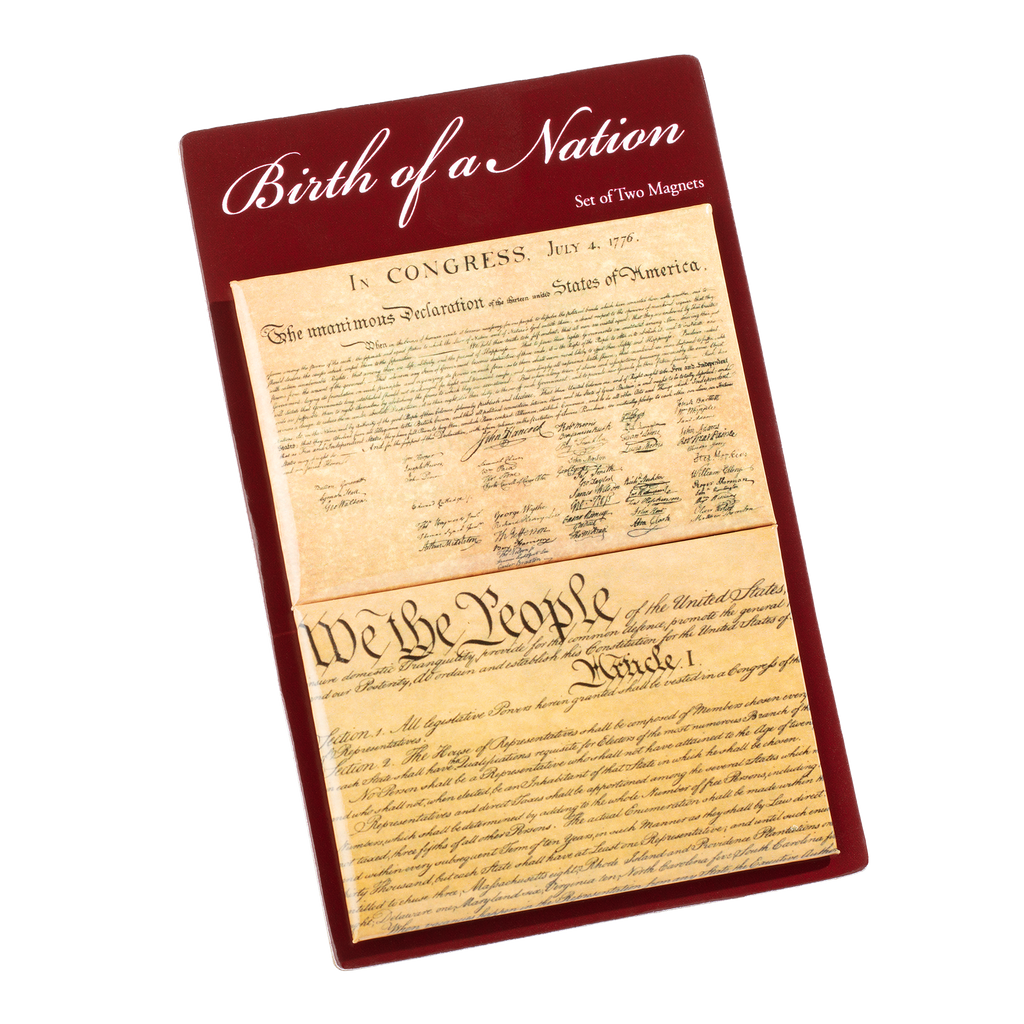 Declaration of Independence and Constitution Magnets in packaging