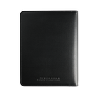 Black Truman Seal Leather Bound 9" Refillable Notebook