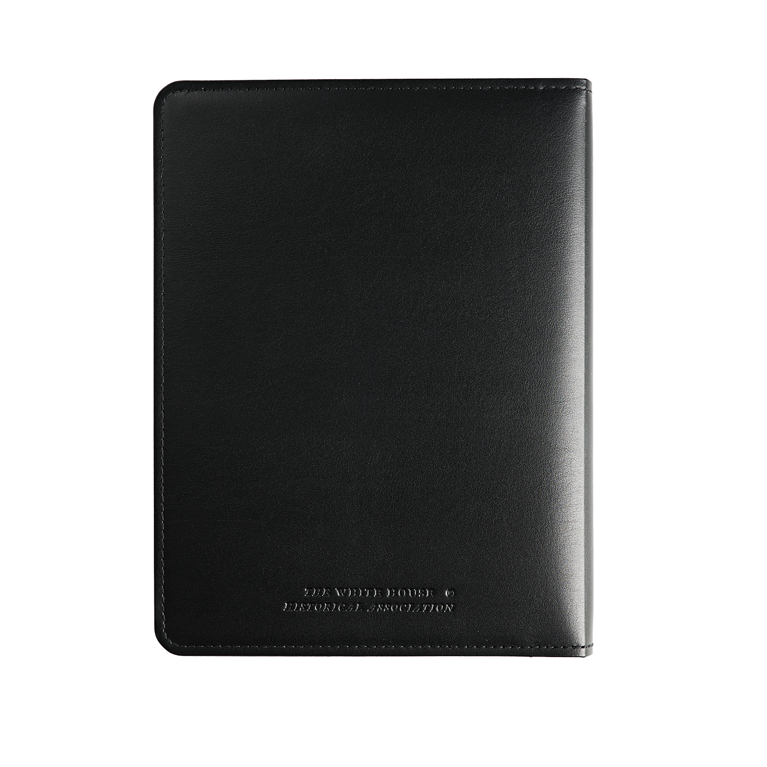 Black Truman Seal Leather Bound 9" Refillable Notebook