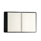 Black Truman Seal Leather Bound 9" Refillable Notebook
