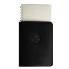 Black Truman Seal Leather Bound 9" Refillable Notebook