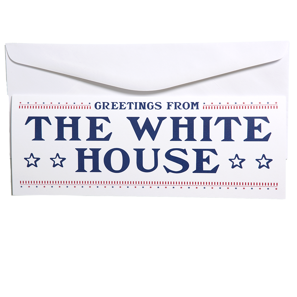 White House Greeting Card With 9" Truman Seal Pennant