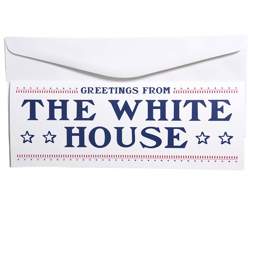 White House Greeting Card With 9