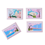 USPS Cherry Blossom Stamps - 4 Piece Magnet Set