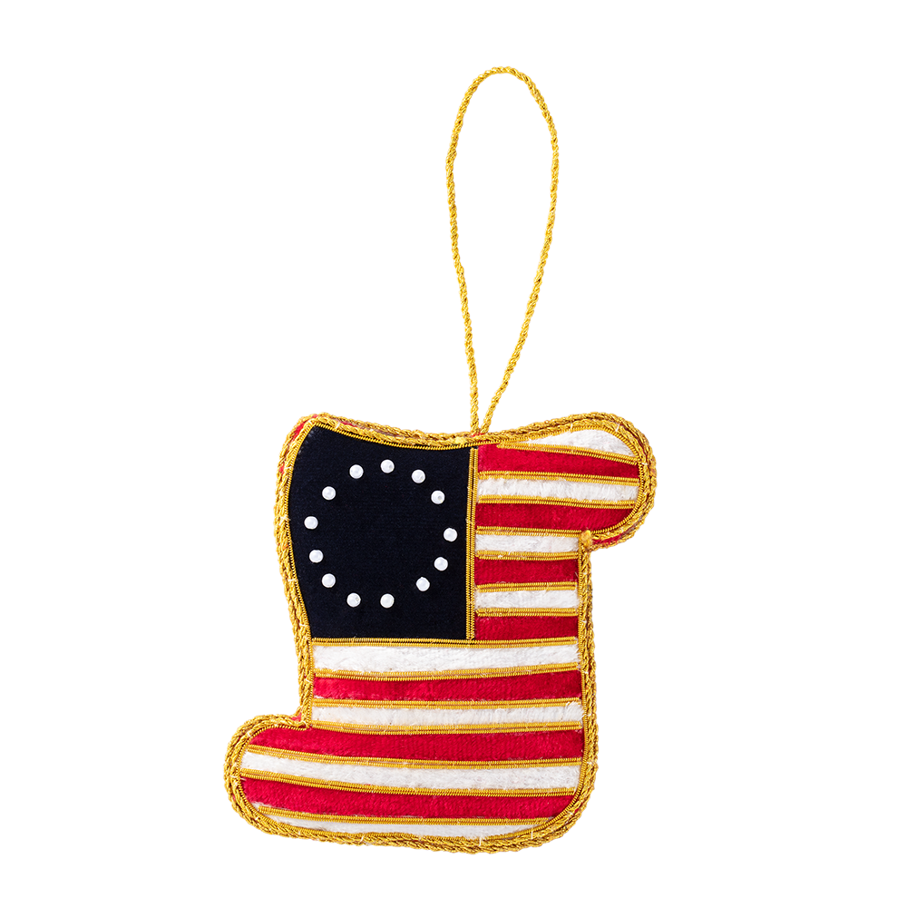 Declaration of Independence Scroll Embroidered Felt Ornament back