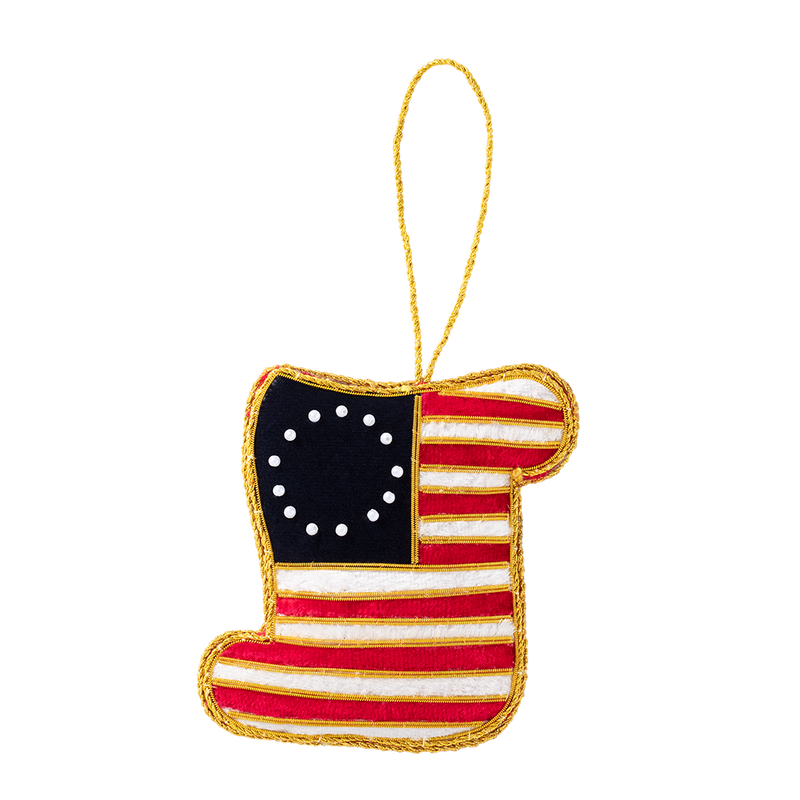 Declaration of Independence Scroll Embroidered Felt Ornament back