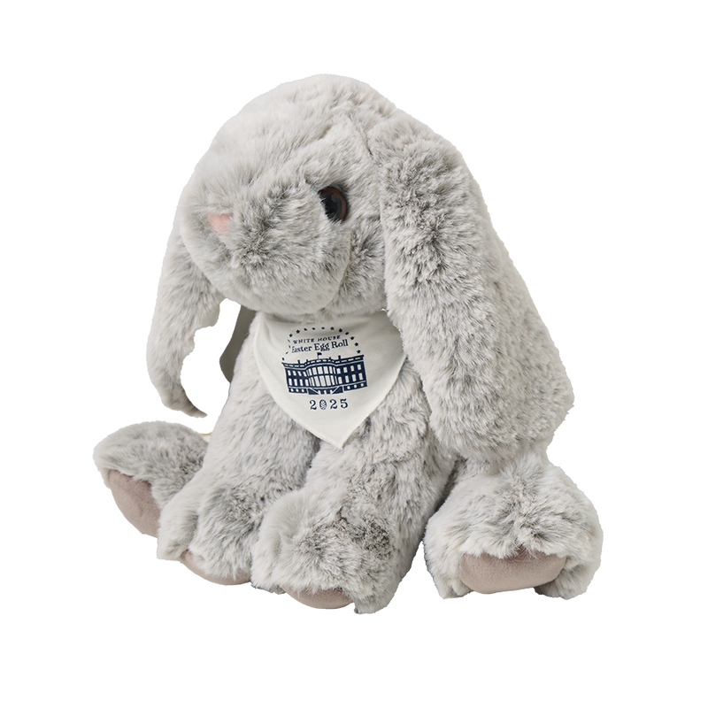 Easter Bunny Plush with Printed Bandana