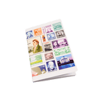 USPS Stamp Collage Soft Notebook 6" x 9" - Front
