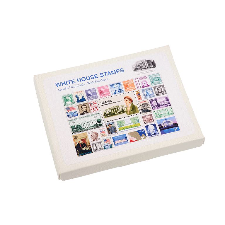 USPS Stamp Collage Set of 6 Notecards White House Historical Association