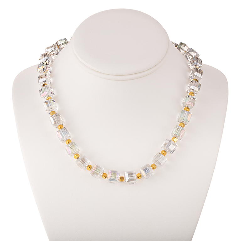 Green Room Crystal Cube Necklace