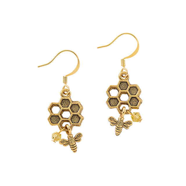 White House Beekeeper Earring on Wire front