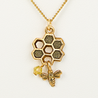 White House Bee Keeper Necklace close up of pendant