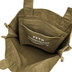 FEED Book Tote with White House Graphic - Green - Inside