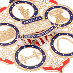 America250 American Icons Ornament detailed close up