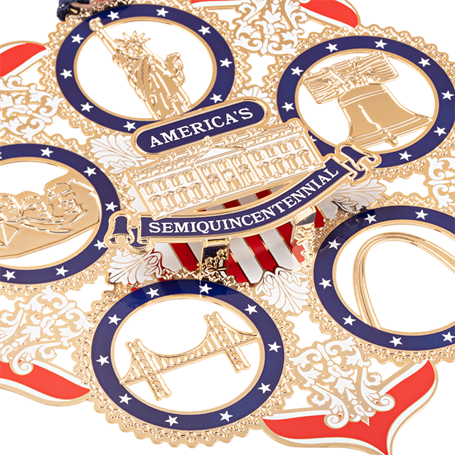 America250 American Icons Ornament detailed close up
