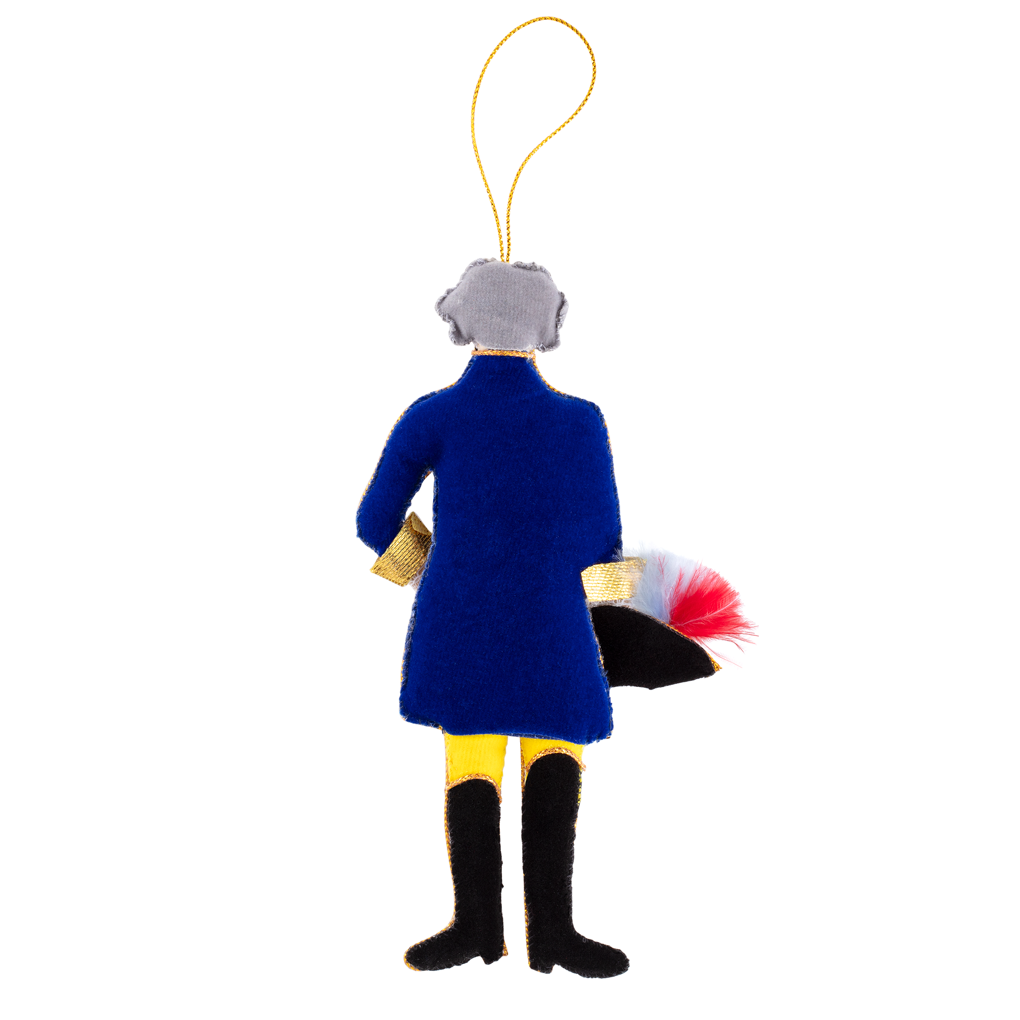 Marquis de Lafayette Embroidered Felt Ornament back