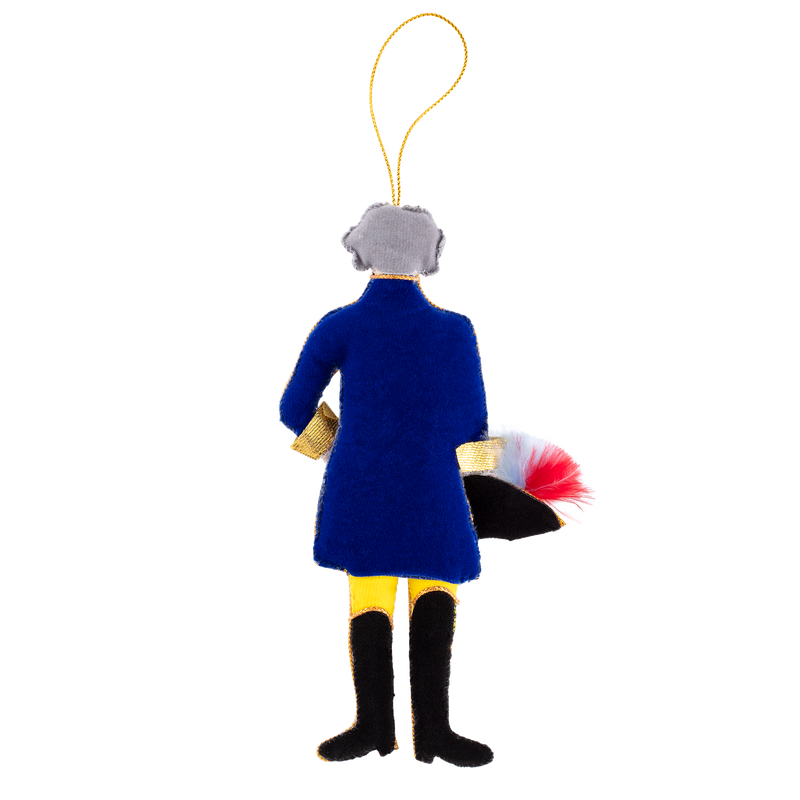 Marquis de Lafayette Embroidered Felt Ornament back