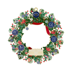 2023 Ornament Decorative Wreath (10”)