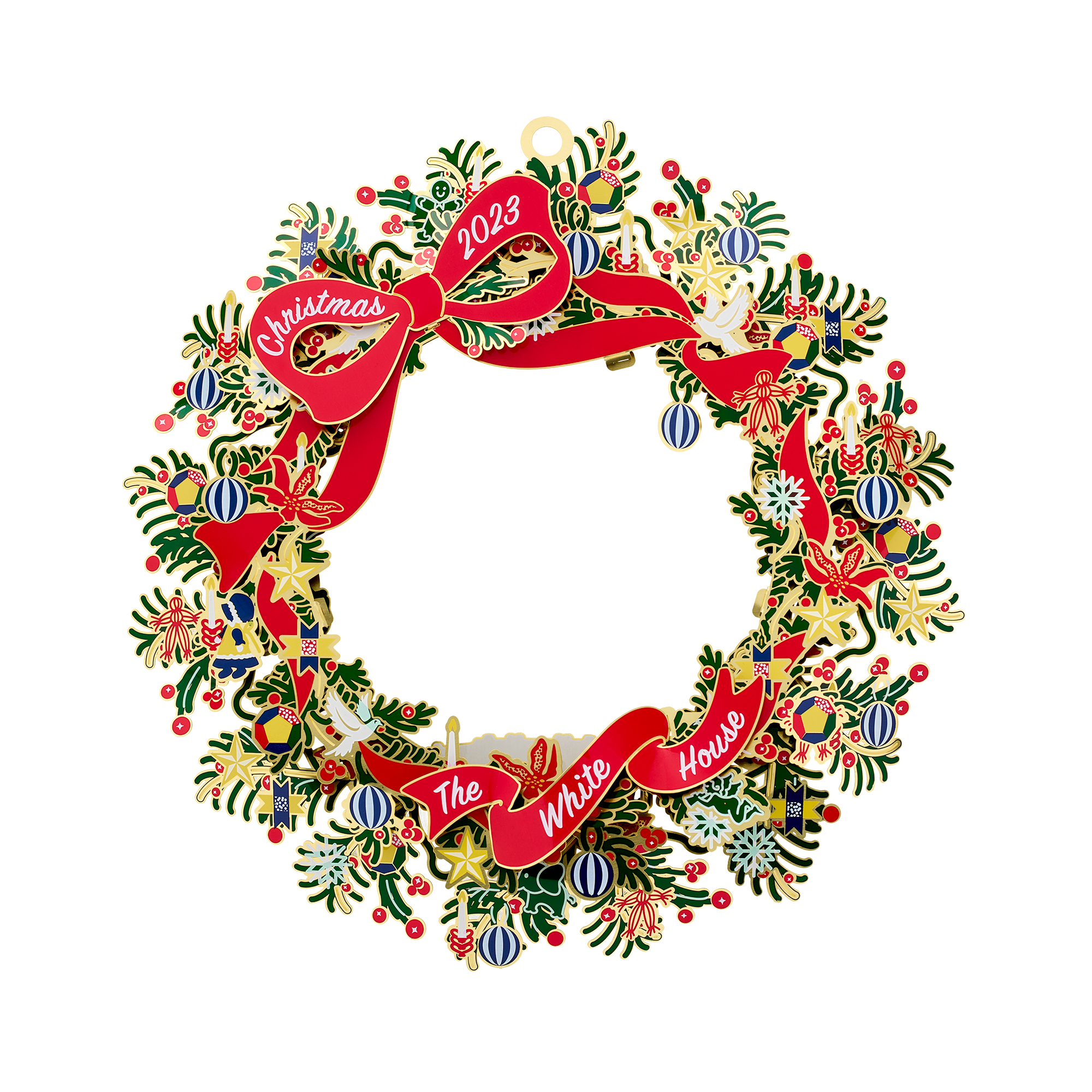 2023 Ornament Decorative Wreath (10”)