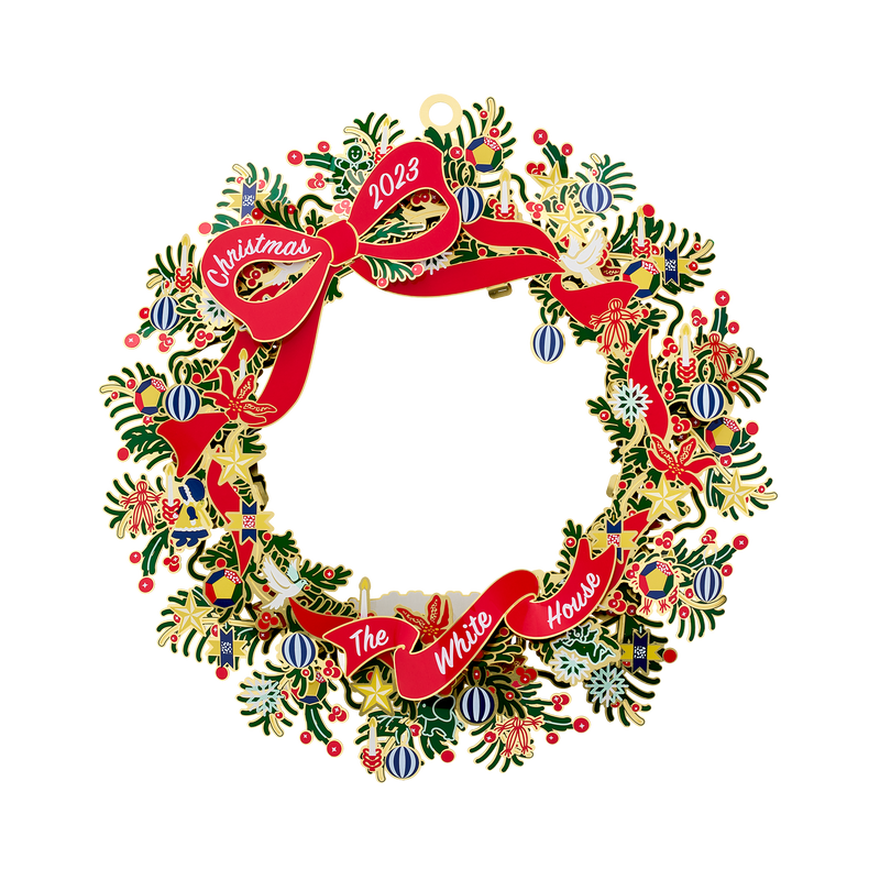 2023 Ornament Decorative Wreath (10”)