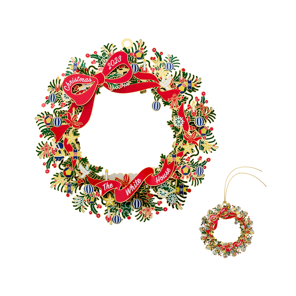 2023 Ornament Decorative Wreath (10”)