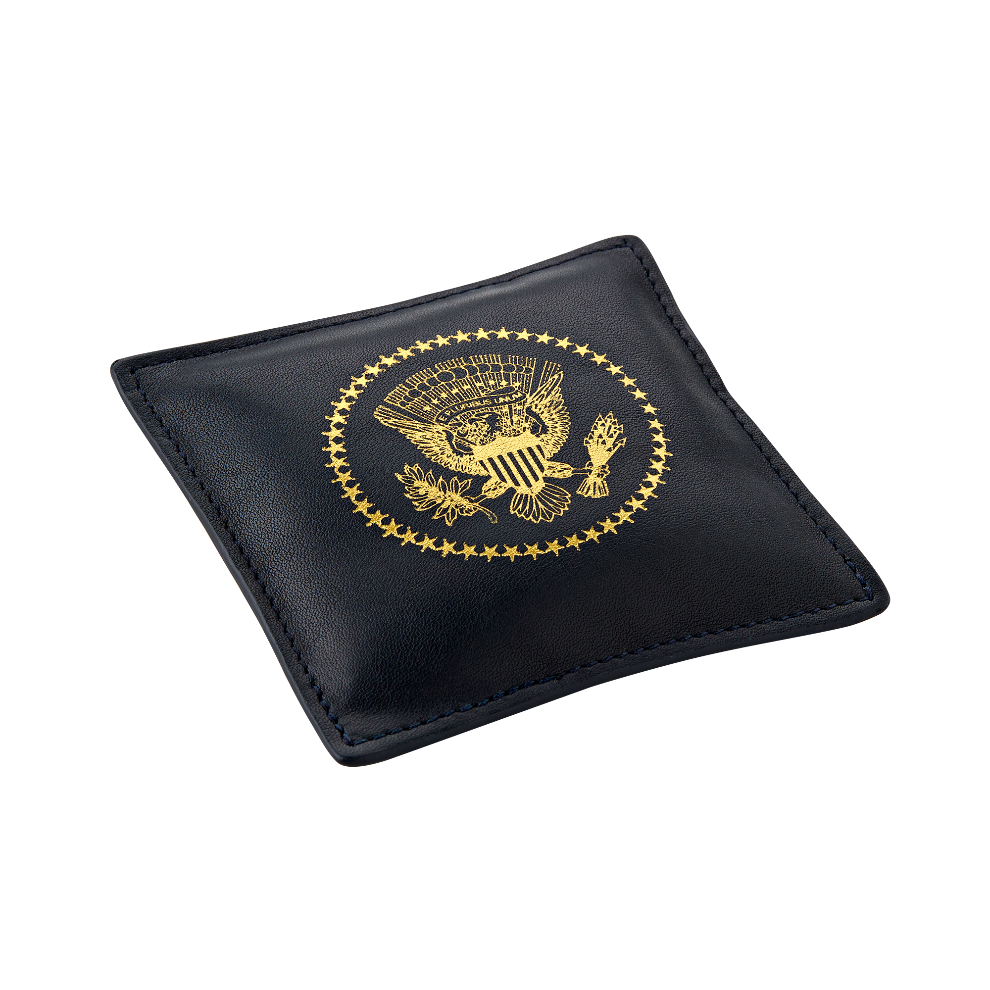 Navy Truman Seal Leather Paperweight