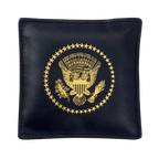 Navy Truman Seal Leather Paperweight