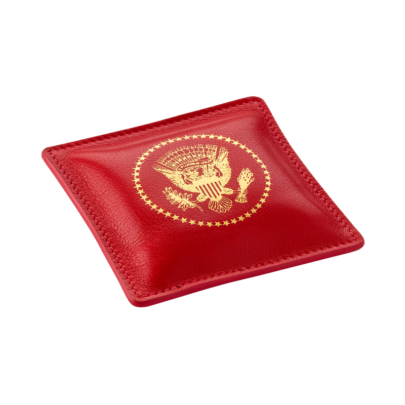 Red Truman Seal Leather Paperweight