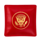 Red Truman Seal Leather Paperweight