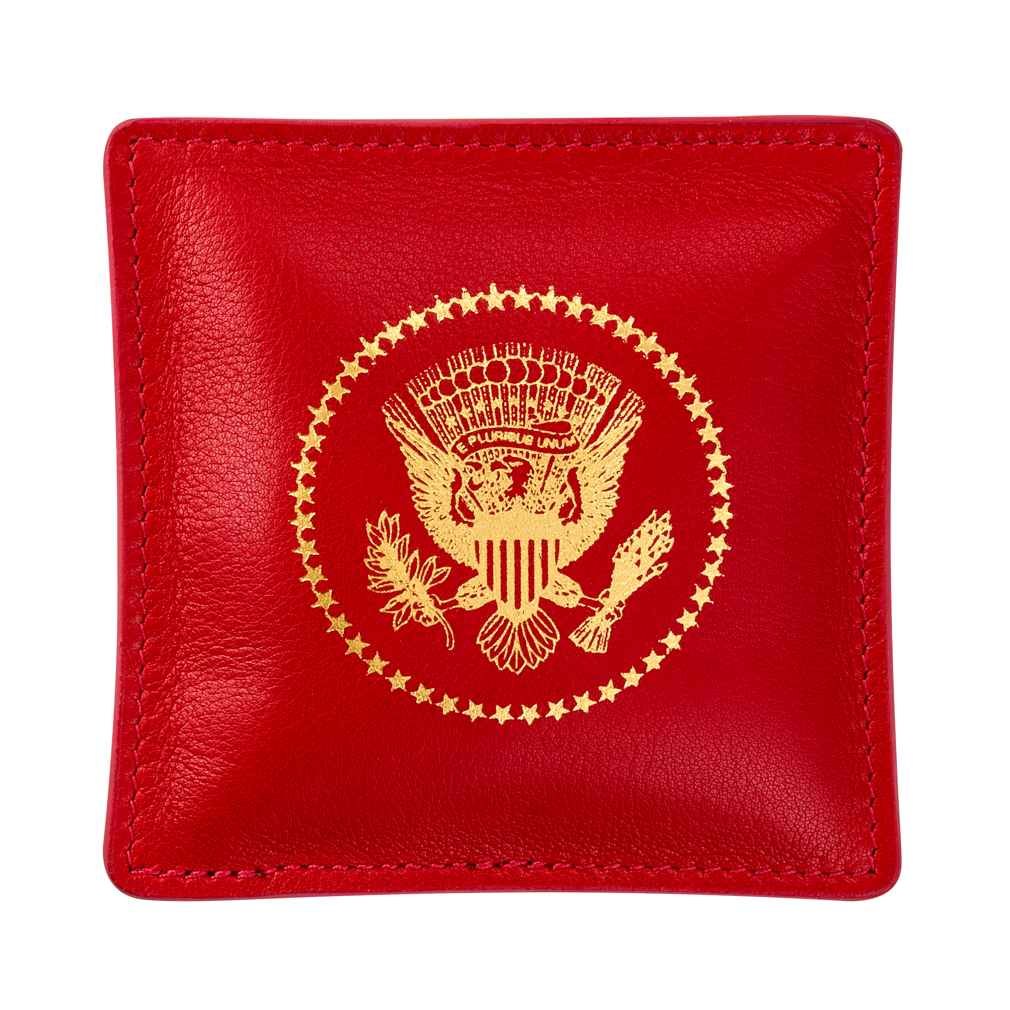 Red Truman Seal Leather Paperweight