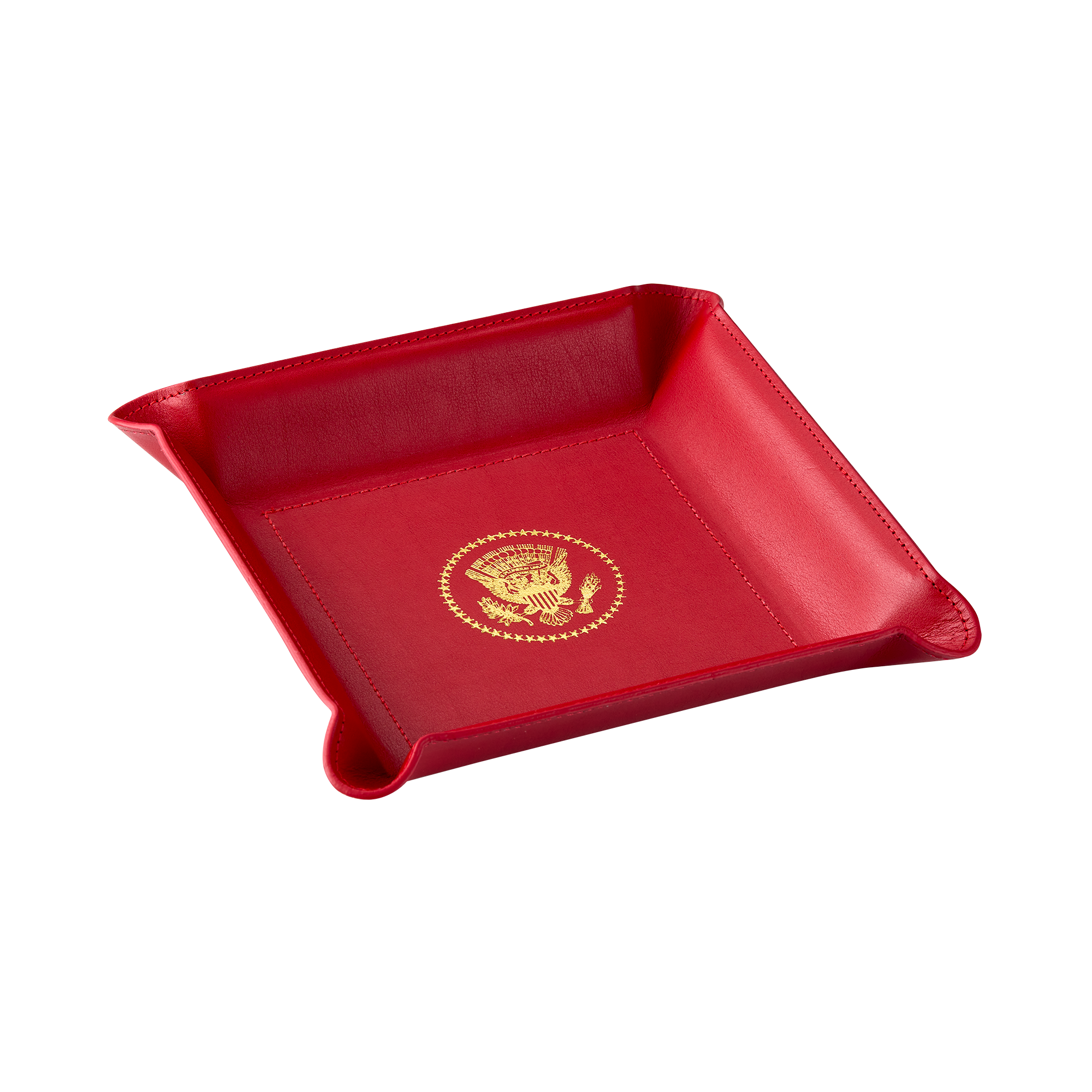 Red Truman Seal Valet Tray