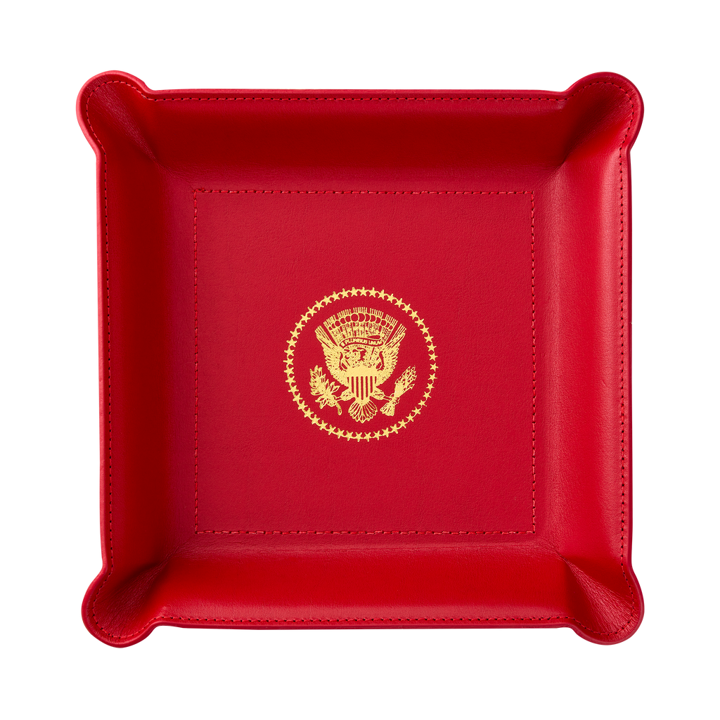 Red Truman Seal Valet Tray