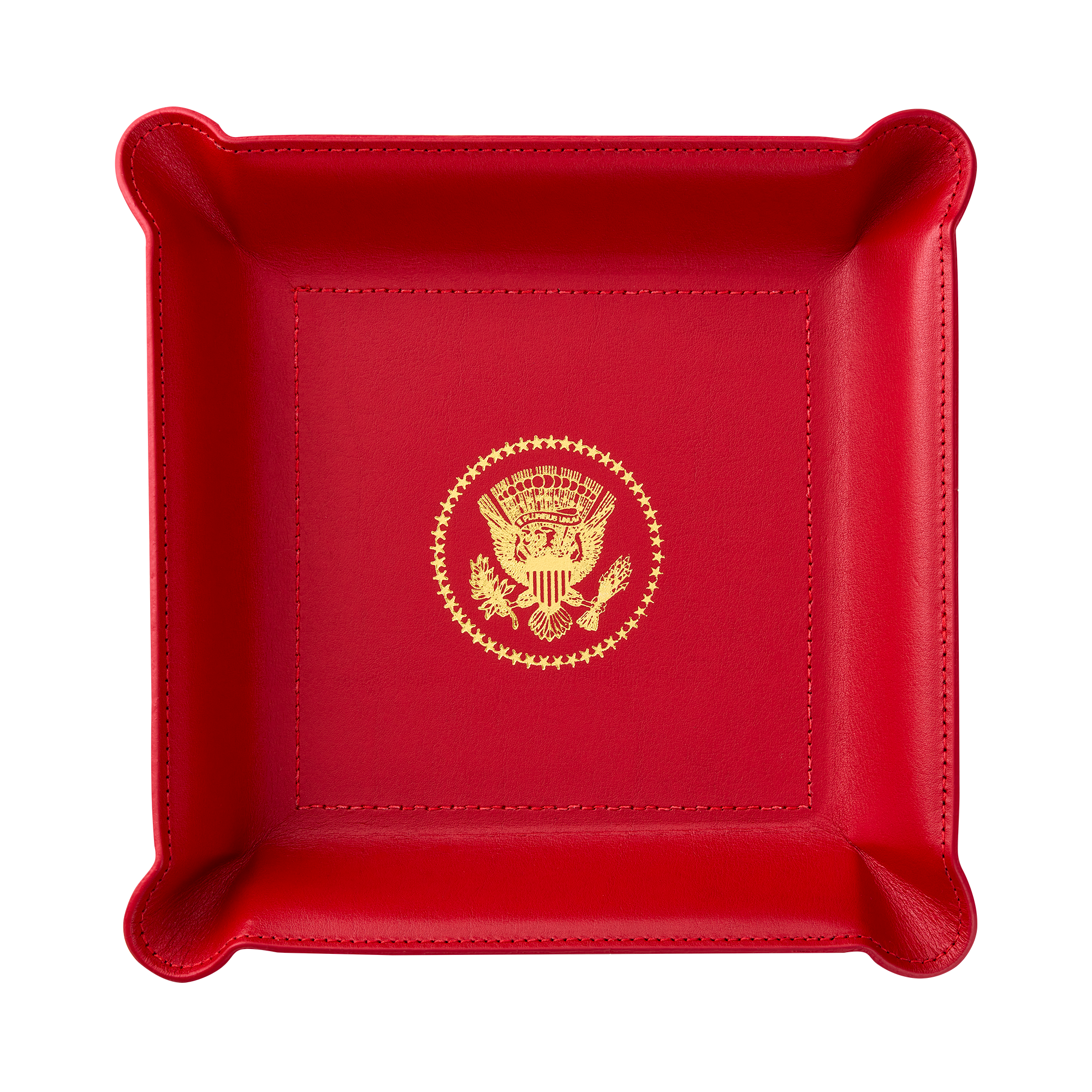 Red Truman Seal Valet Tray