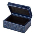 Leather Box with Embossed Crocodile Texture with Truman Seal Coin open