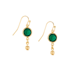 Green Room Faceted Stone Drop Earrings in 14k Gold