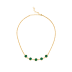 Green Room Faceted Stone Necklace in 14k Gold - Clasp