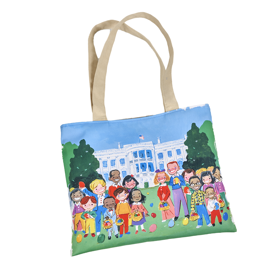 White House Illustrated Easter Tote