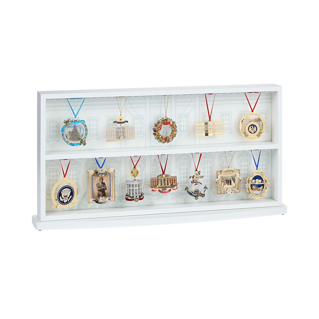 White House Christmas Ornament Display Case