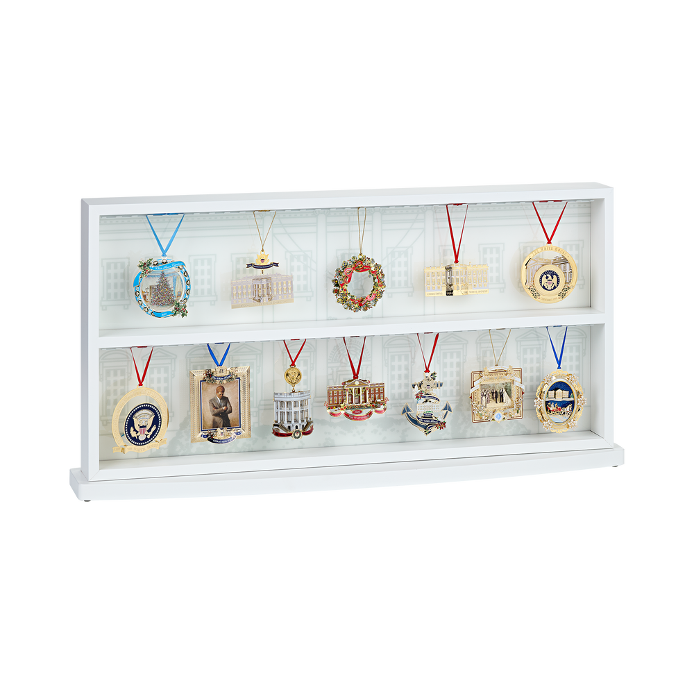 White House Christmas Ornament Display Case