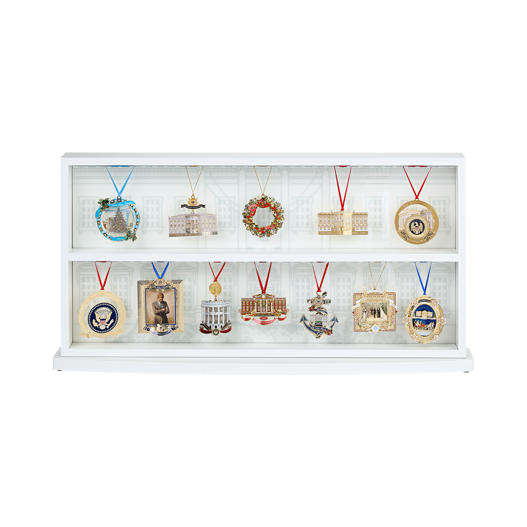 White House Christmas Ornament Display Case
