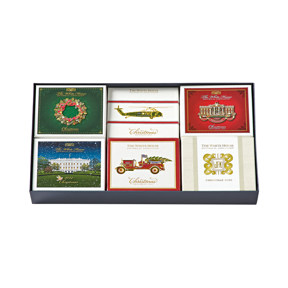 White House Historical Association Ornament Large Storage and Gift Box -  Set of 4 Boxes