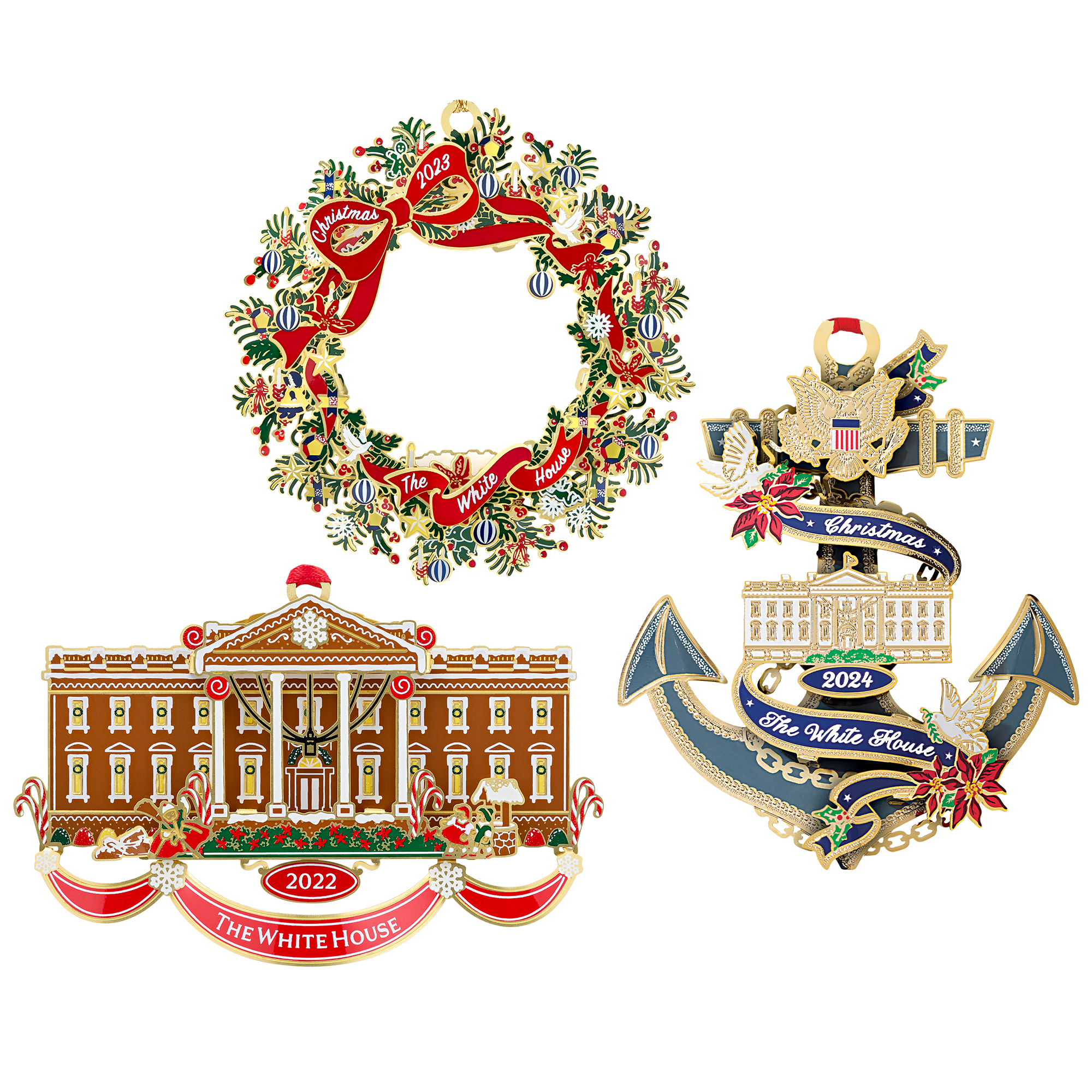 Official White House Christmas Ornament Special Value Bundle: 2024 Official White House Christmas Ornament Special Value Bundle: 2024