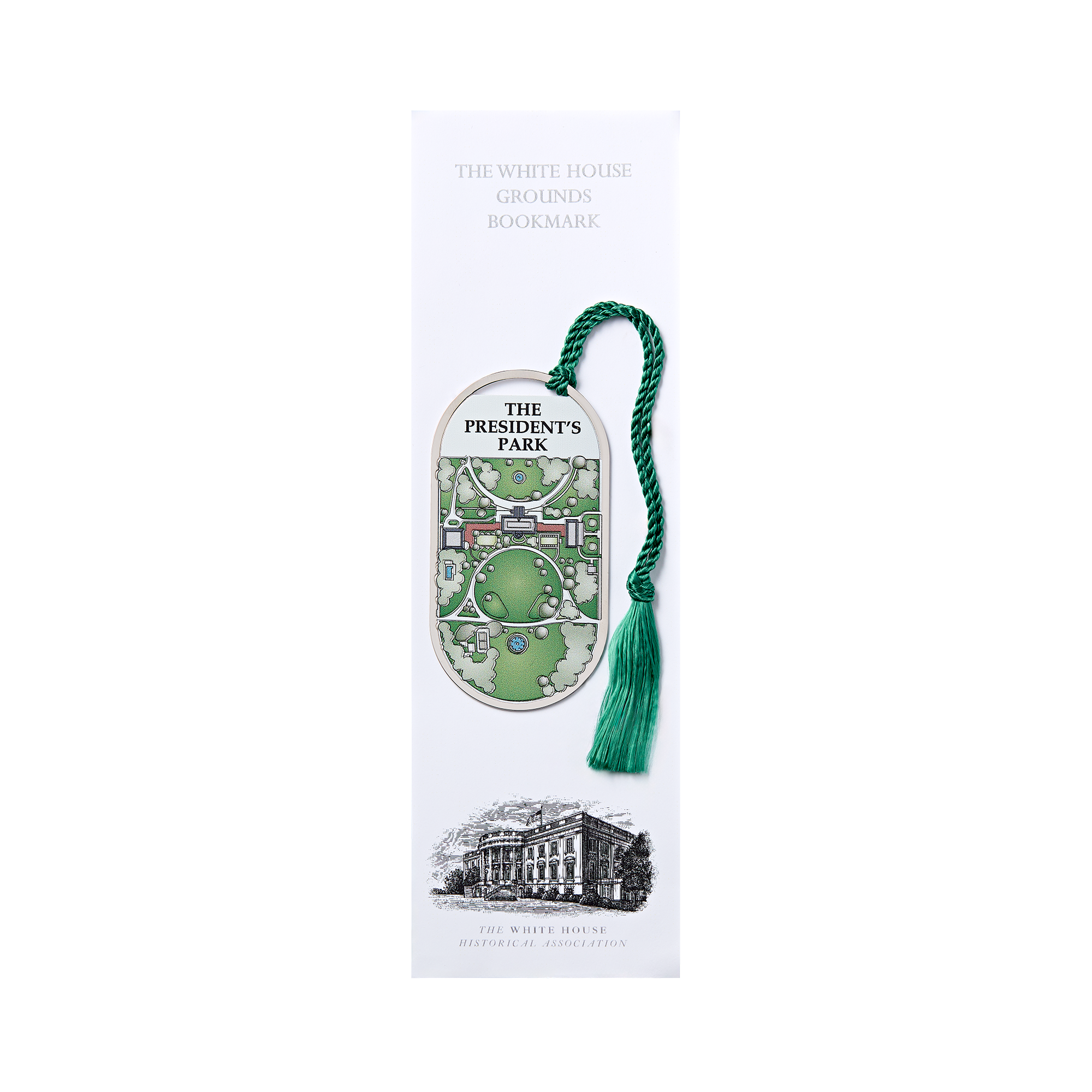 President's Park Illustrated Plated Brass Bookmark