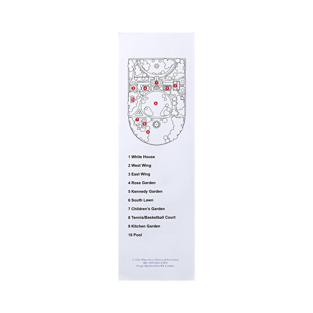 President's Park Illustrated Plated Brass Bookmark