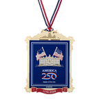 Official Commemorative Ornament of America’s 250th Anniversary back with ribbon