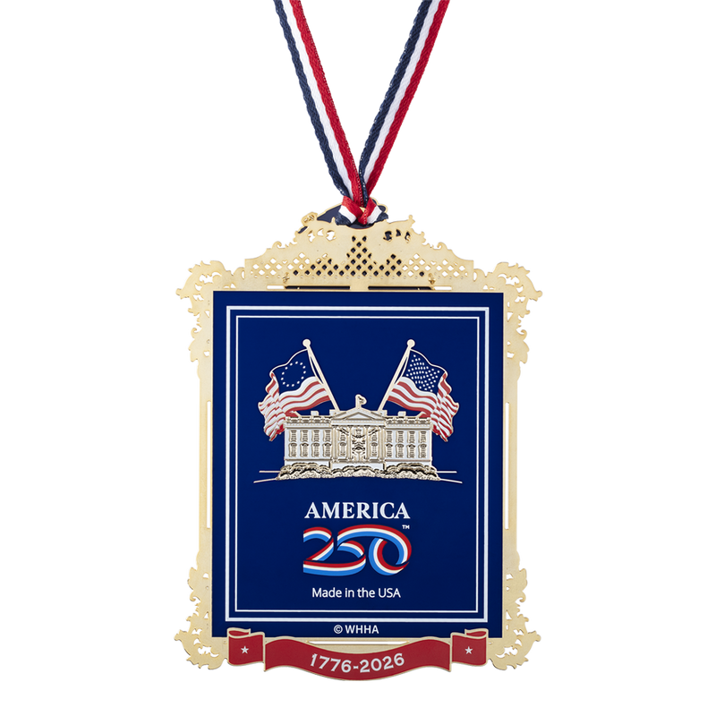 Official Commemorative Ornament of America’s 250th Anniversary back with ribbon