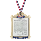 Official Commemorative Ornament of America’s 250th Anniversary front with ribbon