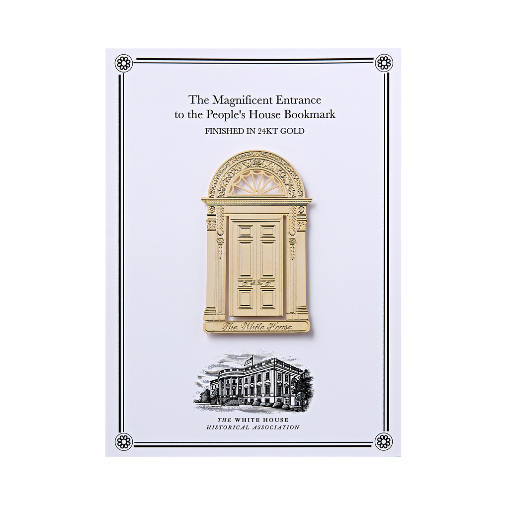 The Magnificent Door to the White House Bookmark in Gold