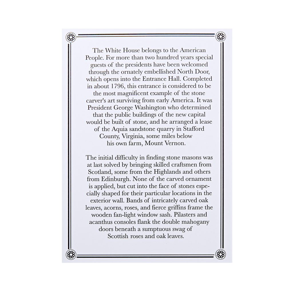 The Magnificent Door to the White House Bookmark in Gold
