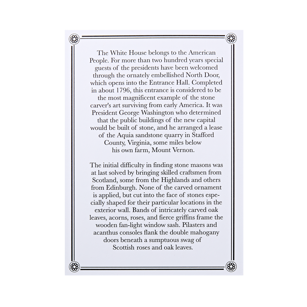 The Magnificent Door to the White House Bookmark in Gold